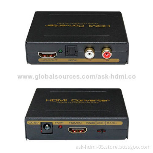 HDMI to HDMI Audio Converters with Need 5V DC/1A Power Supply